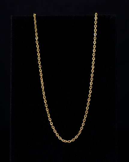 Cadena Óvalo 3mm – 45cm  Curvas que fluyen con tu estilo.